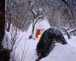 Schwitzh�tte und viel Schnee